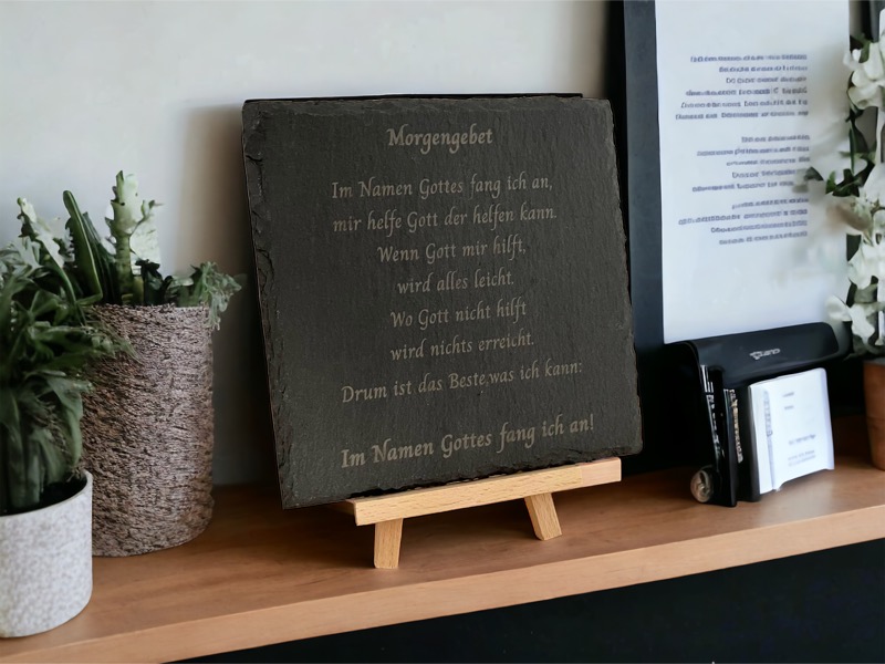 Schiefertafel Gravur